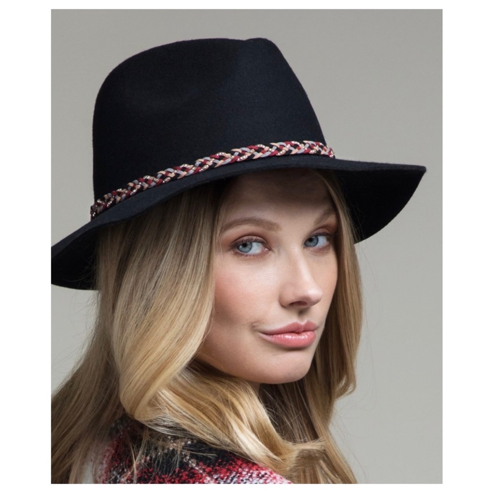 ❤️ 100% Wool felt panama with braided O-ring band hat - Picture 5 of 9